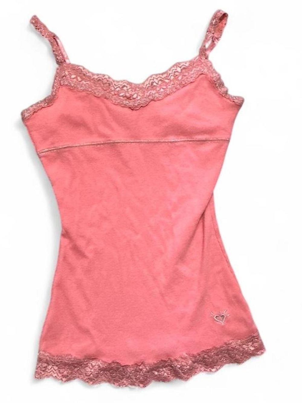 Justice Pink Lace-Trim Camisole